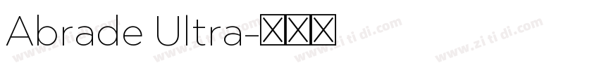 Abrade Ultra字体转换